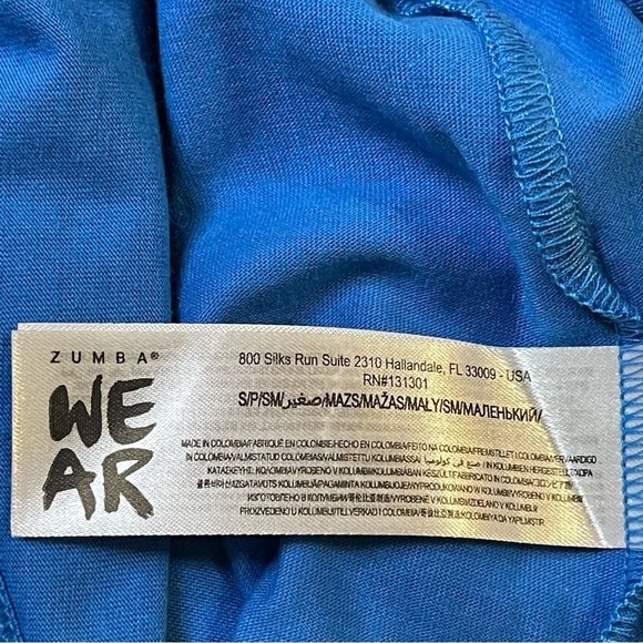 Zumba Meet Me On The Dance Floor Blue Lightening Tank Dance As You Are Size S - Picture 7 of 9